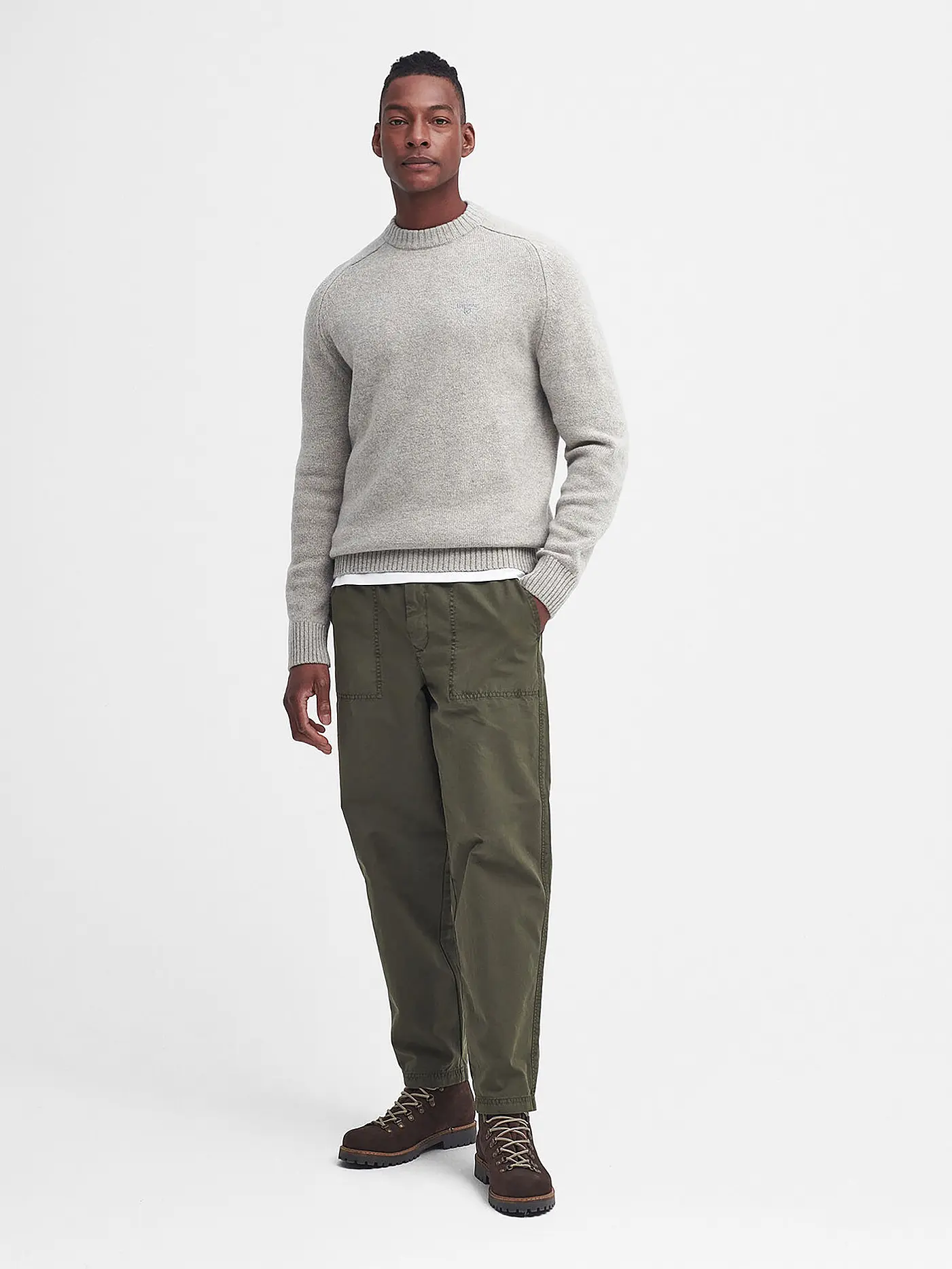 BARBOUR | Pullover GRANGETOWN | hellgrau